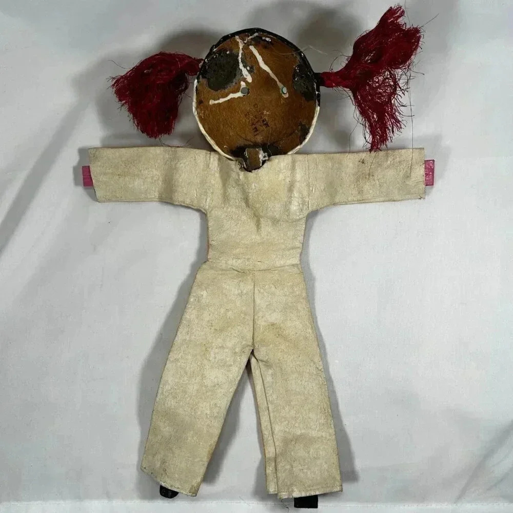 Vintage Mexican Folk Doll Coconut Canvas Wall Art - Picture 7 of 7